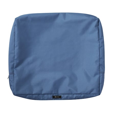Classic Accessories Ravenna Water-Resistant 23x20x4" Patio Back Cushion Cover, Empire Blue 60-341-010501-RT
